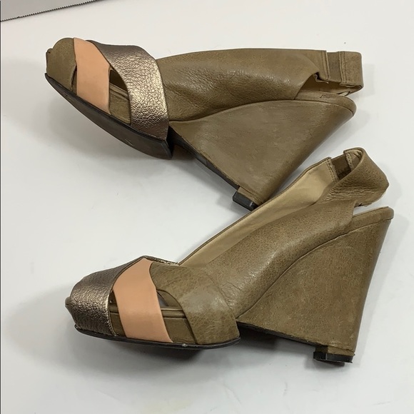 Farylrobin leather peep toe wedges size 11 - Picture 5 of 11